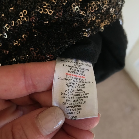 Minkpink Fireworks Gold Sequin Mini Party Dress XS - Picture 5 of 6